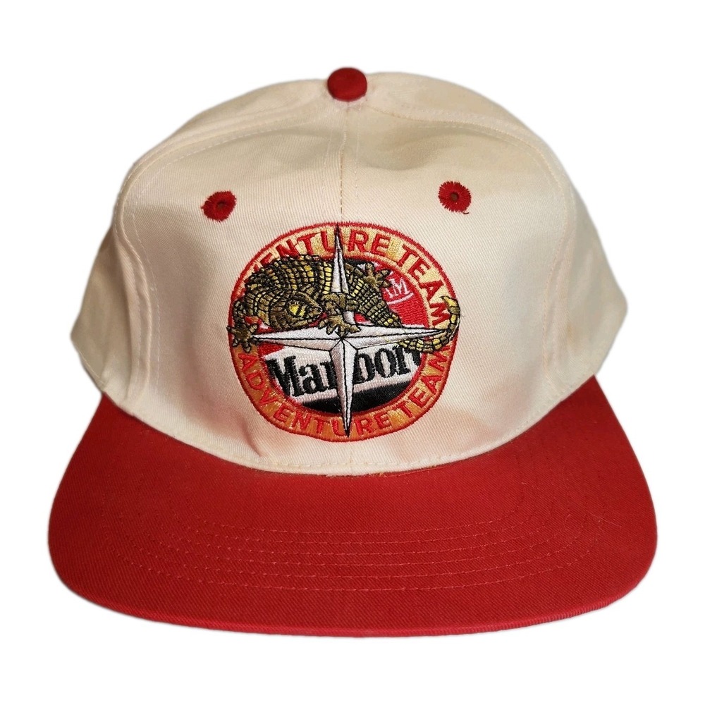 Vintage 90s Marlboro Adventure Team Lizard Snapback Adjustable Baseball Cap Hat